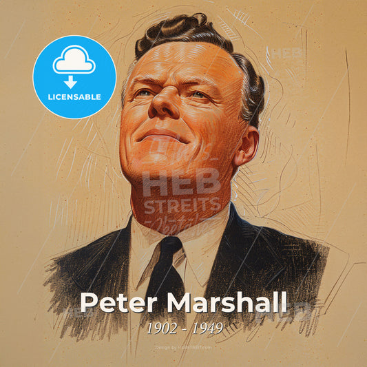 Peter Marshall, 1902 - 1949, Scottish-American preacher - A Man In A Suit And Tie Print Template