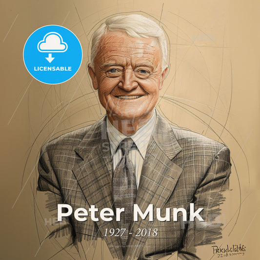 Peter Munk, 1927 - 2018, Canadian businessman and real estate developer - A Man In A Suit And Tie Print Template