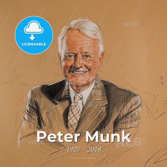 Peter Munk, 1927 - 2018, Canadian businessman and real estate developer - A Man In A Suit And Tie Print Template