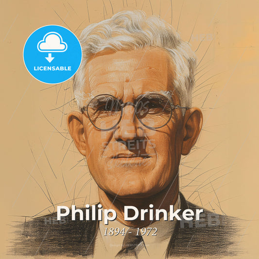 Philip Drinker, 1894 - 1972, American industrial hygienist and inventor - A Man Wearing Glasses And A Suit Print Template