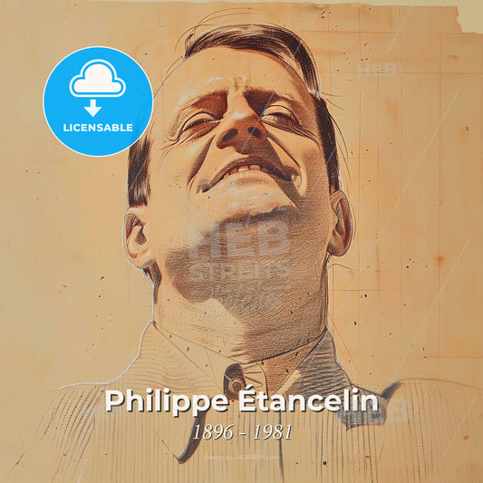 Philippe Étancelin, 1896 - 1981, French racing driver - A Drawing Of A Man Print Template