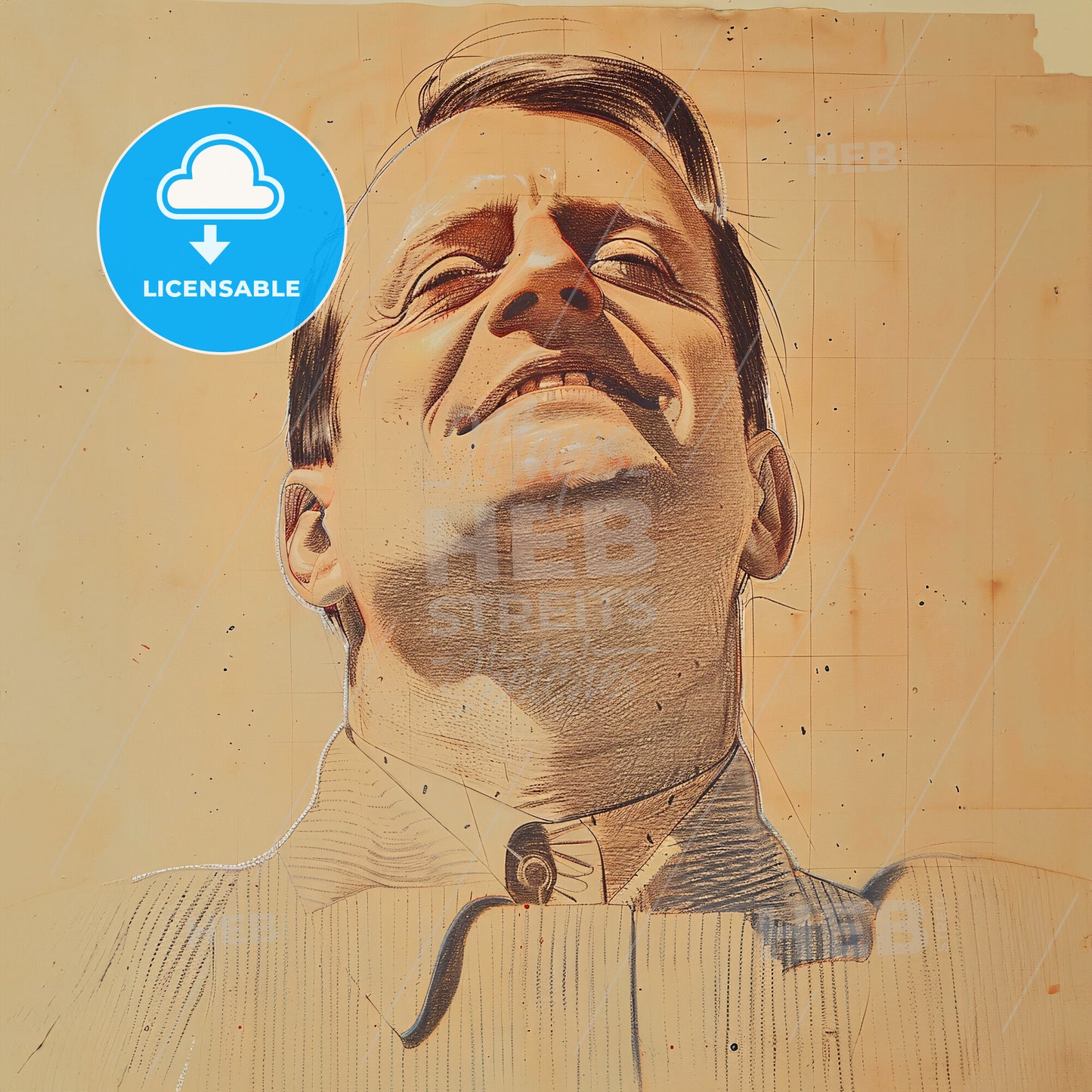 Philippe Étancelin, 1896 - 1981, French racing driver - A Drawing Of A Man