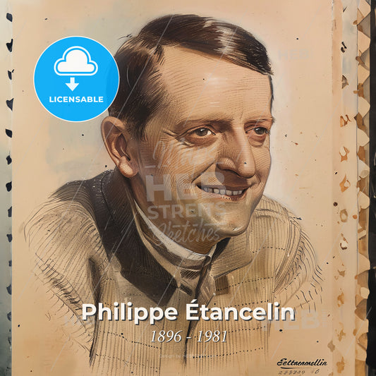 Philippe Étancelin, 1896 - 1981, French racing driver - A Portrait Of A Man Print Template