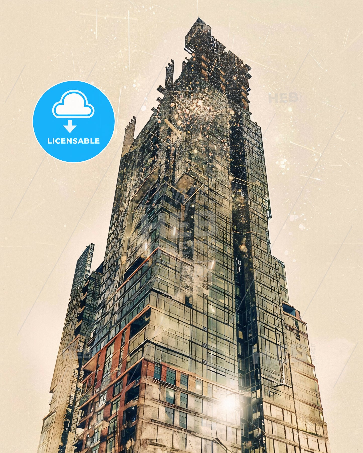 Phoenix City Skyline Art Silhouette Skyfall - A tall building with many windows