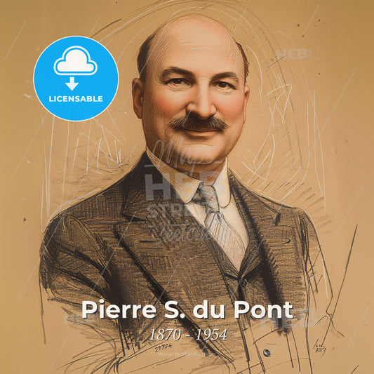 Pierre S. du Pont, 1870 - 1954, American businessman - A Man With A Mustache Print Template