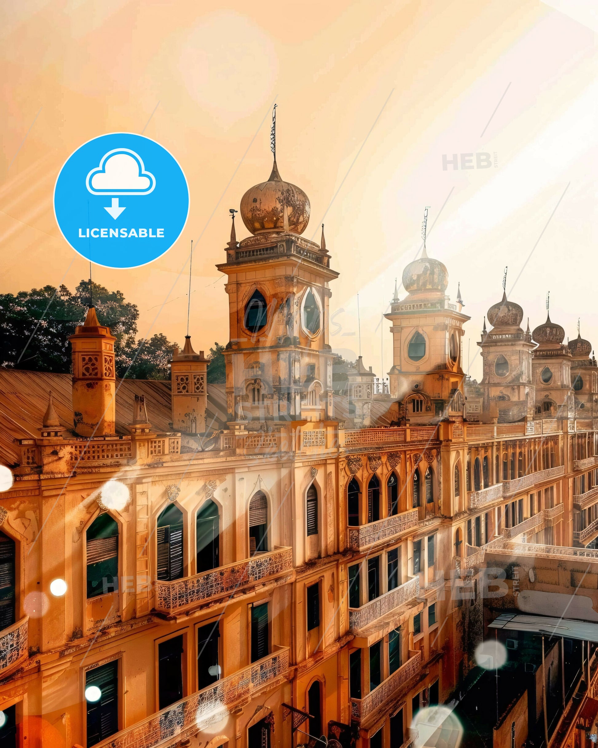 Pikine, Senegal: A Vibrant Urban Silhouette - A building with many towers