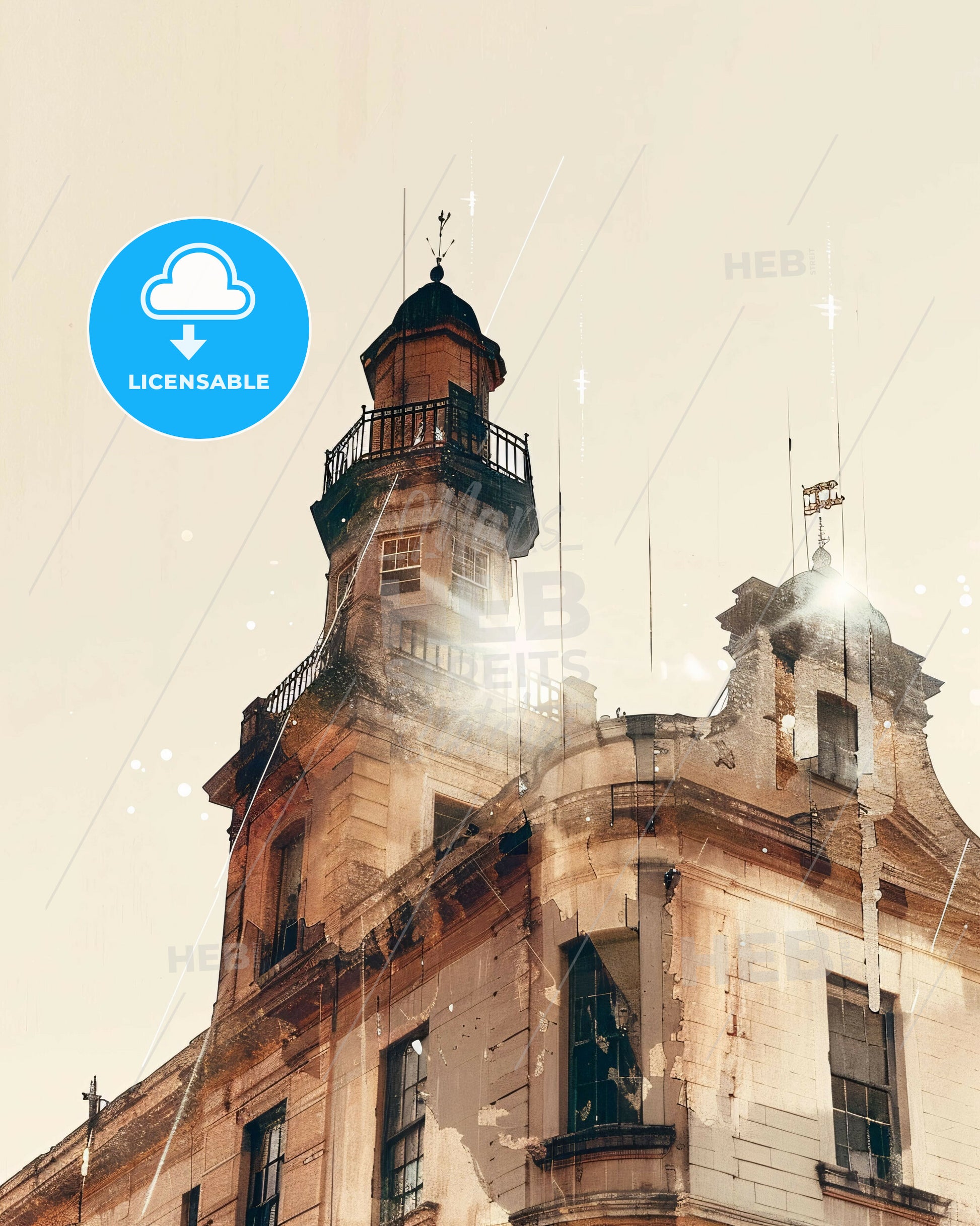 Port Elizabeth Skyline Memories Poster - A building with a tower