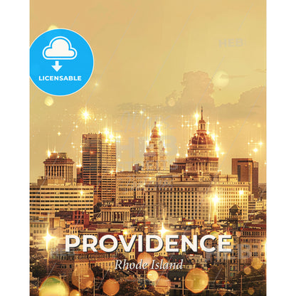 Providence Canvas City Sparks - A city with many buildings - Square format print template