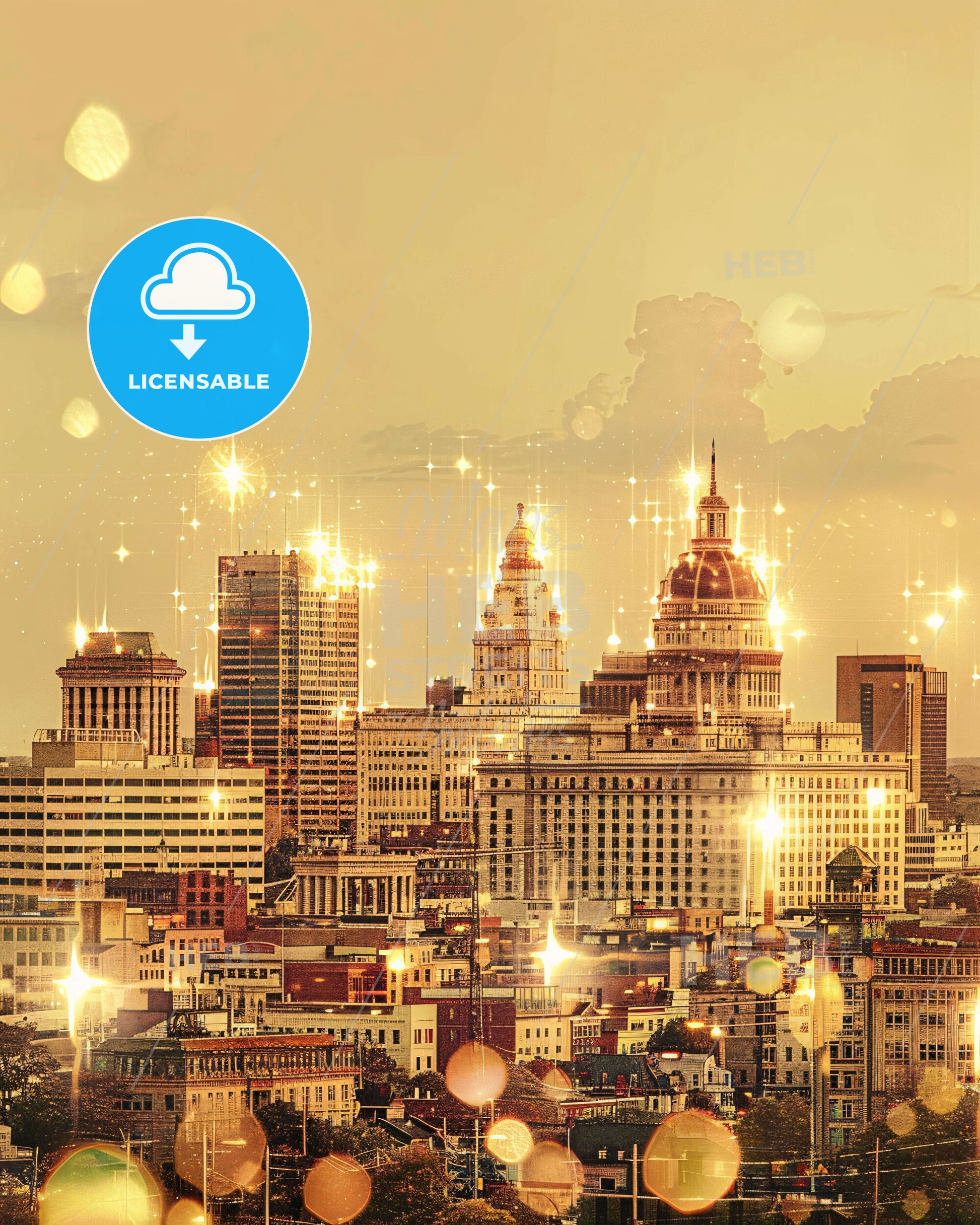 Providence Canvas City Sparks - A city with many buildings