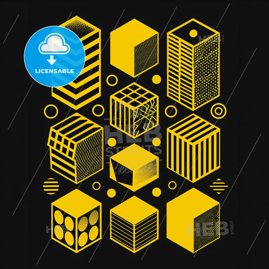 A Yellow And Black Graphic Design