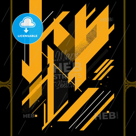 A Yellow And Black Graphic Design