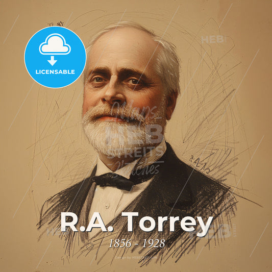 R.A. Torrey, 1856 - 1928, American evangelist and pastor - A Portrait Of A Man Print Template