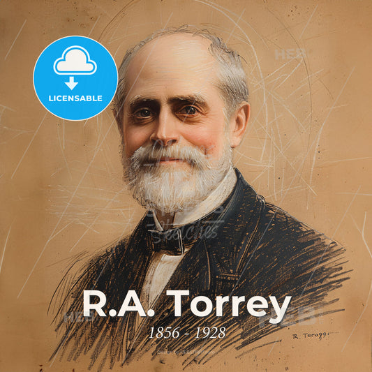 R.A. Torrey, 1856 - 1928, American evangelist and pastor - A Portrait Of A Man Print Template