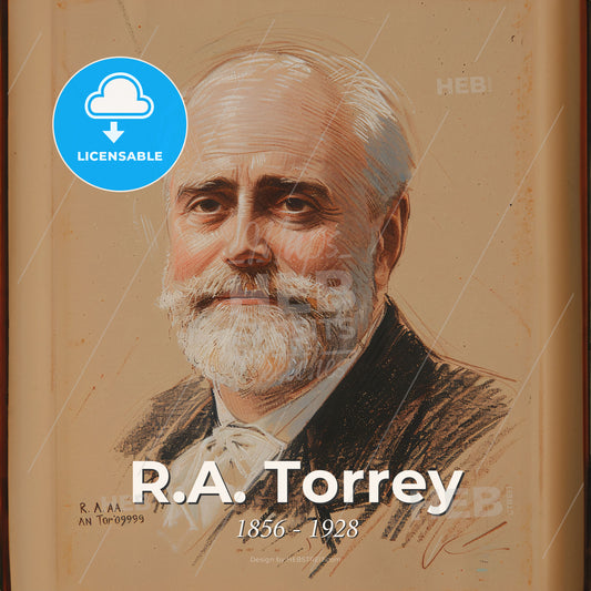 R.A. Torrey, 1856 - 1928, American evangelist and pastor - A Portrait Of A Man Print Template