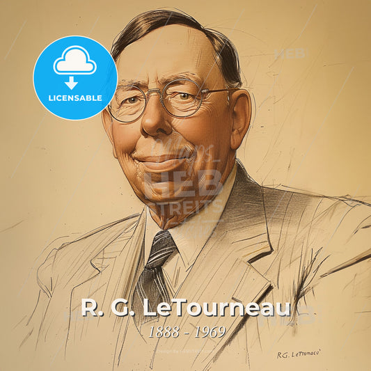 R. G. LeTourneau, 1888 - 1969, American industrialist and evangelist - A Man In A Suit And Tie Print Template