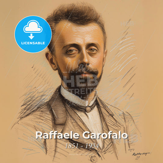 Raffaele Garofalo, 1851 - 1934, Italian criminologist - A Man With A Beard Print Template