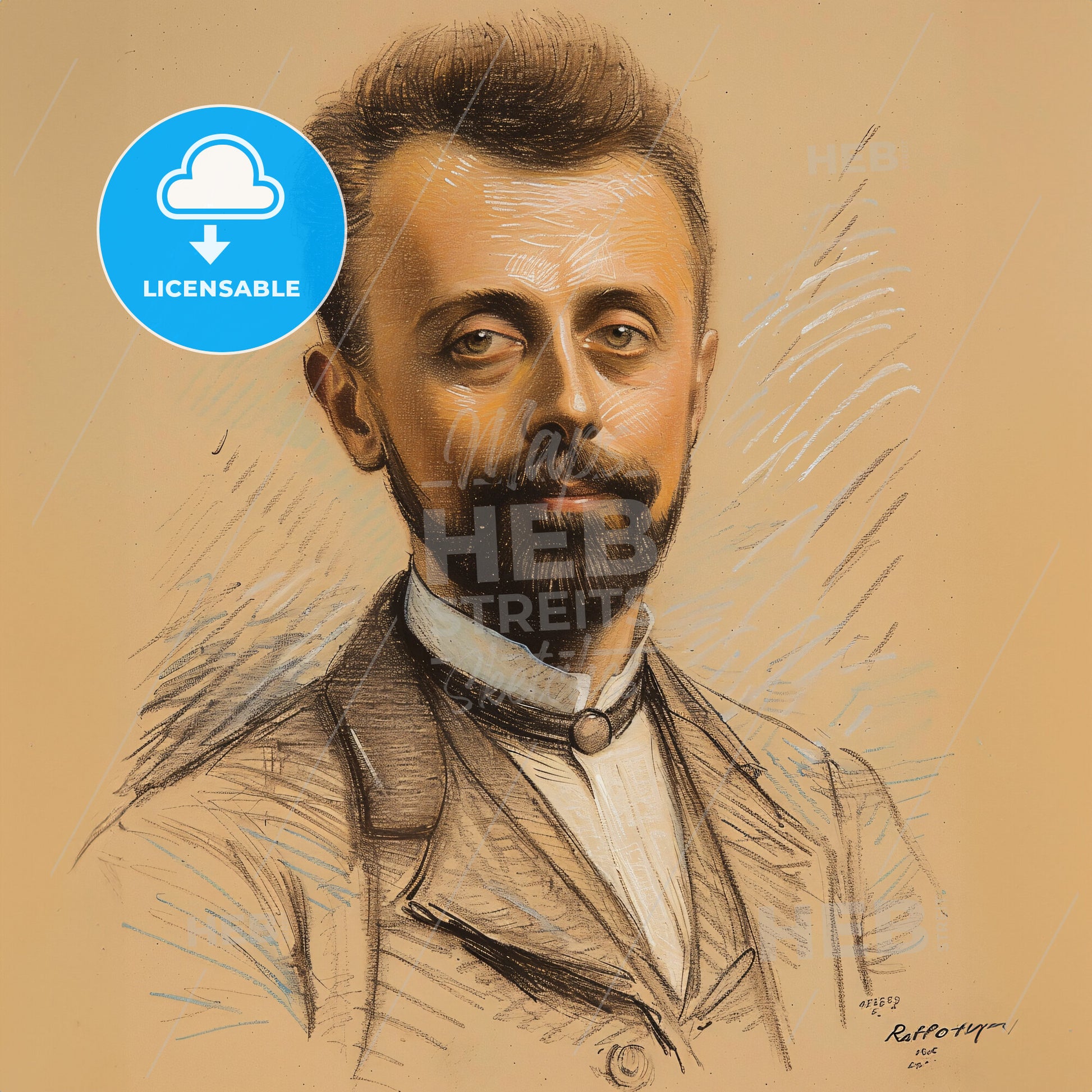 Raffaele Garofalo, 1851 - 1934, Italian criminologist - A Man With A Beard