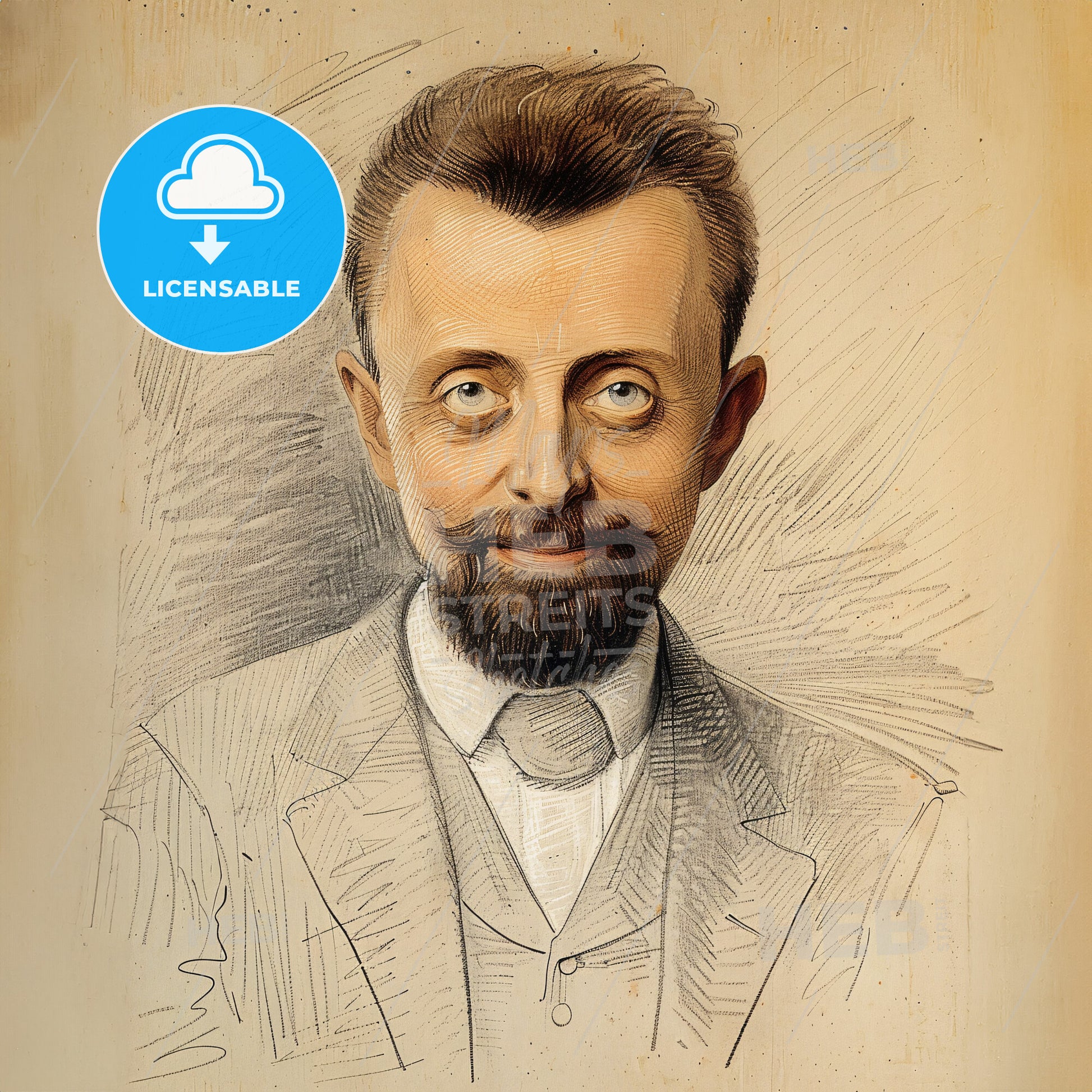 Raffaele Garofalo, 1851 - 1934, Italian criminologist - A Portrait Of A Man