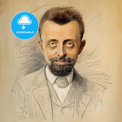 Raffaele Garofalo, 1851 - 1934, Italian criminologist - A Portrait Of A Man
