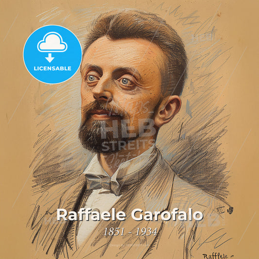 Raffaele Garofalo, 1851 - 1934, Italian criminologist - A Man With A Beard And Mustache Print Template