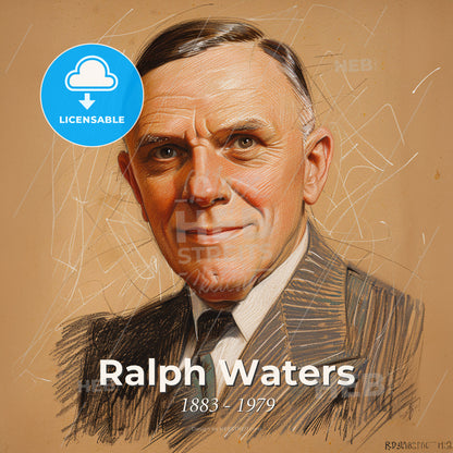 Ralph Waters, 1883 - 1979, American anesthesiologist - A Man In A Suit And Tie Print Template