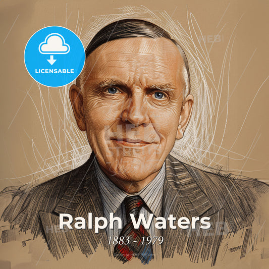 Ralph Waters, 1883 - 1979, American anesthesiologist - A Man In A Suit And Tie Print Template