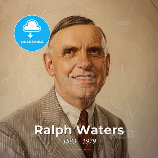 Ralph Waters, 1883 - 1979, American anesthesiologist - A Man In A Suit And Tie Print Template