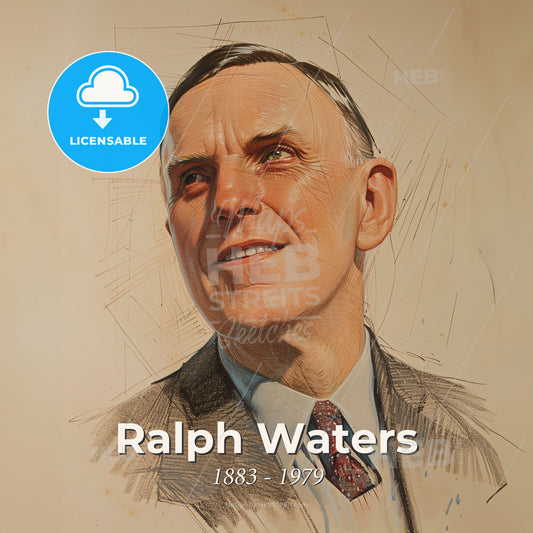 Ralph Waters, 1883 - 1979, American anesthesiologist - A Drawing Of A Man Print Template