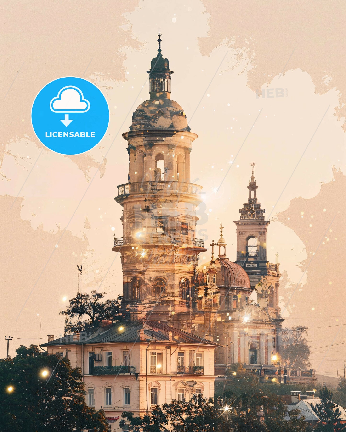 Ribnita, Moldova: City Canvas Symphony - A building with a tower