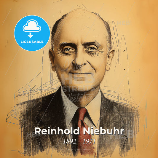 Reinhold Niebuhr, 1892 - 1971, American theologian - A Man In A Suit And Tie Print Template