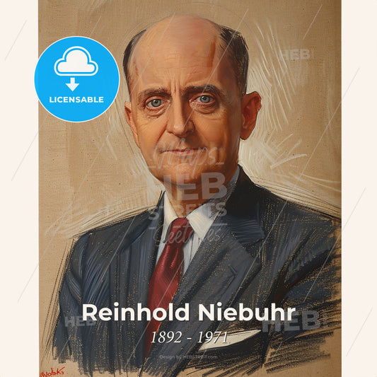 Reinhold Niebuhr, 1892 - 1971, American theologian - A Man In A Suit And Tie Print Template