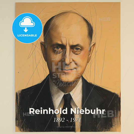 Reinhold Niebuhr, 1892 - 1971, American theologian - A Portrait Of A Man Print Template