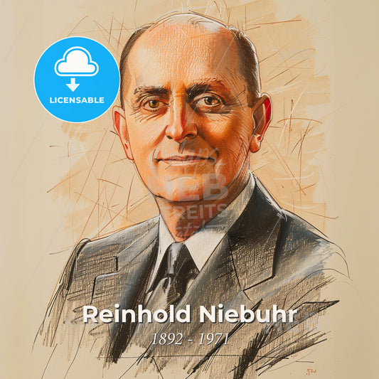 Reinhold Niebuhr, 1892 - 1971, American theologian - A Man In A Suit And Tie Print Template