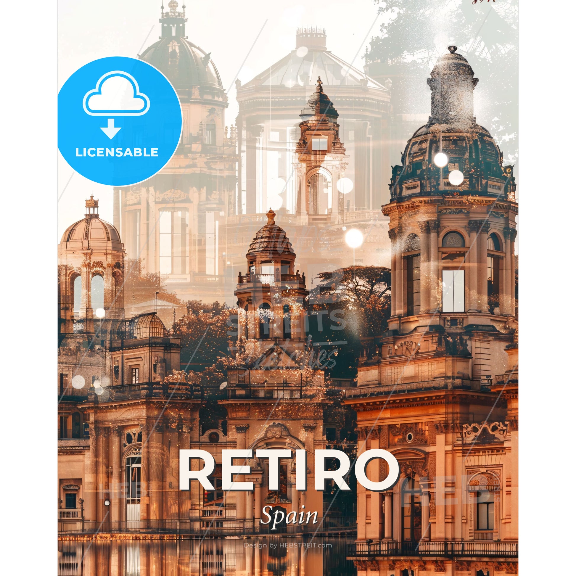 Tranquil Retiro City Lights Skyline Dreaming - A large building with many windows - Square format print template