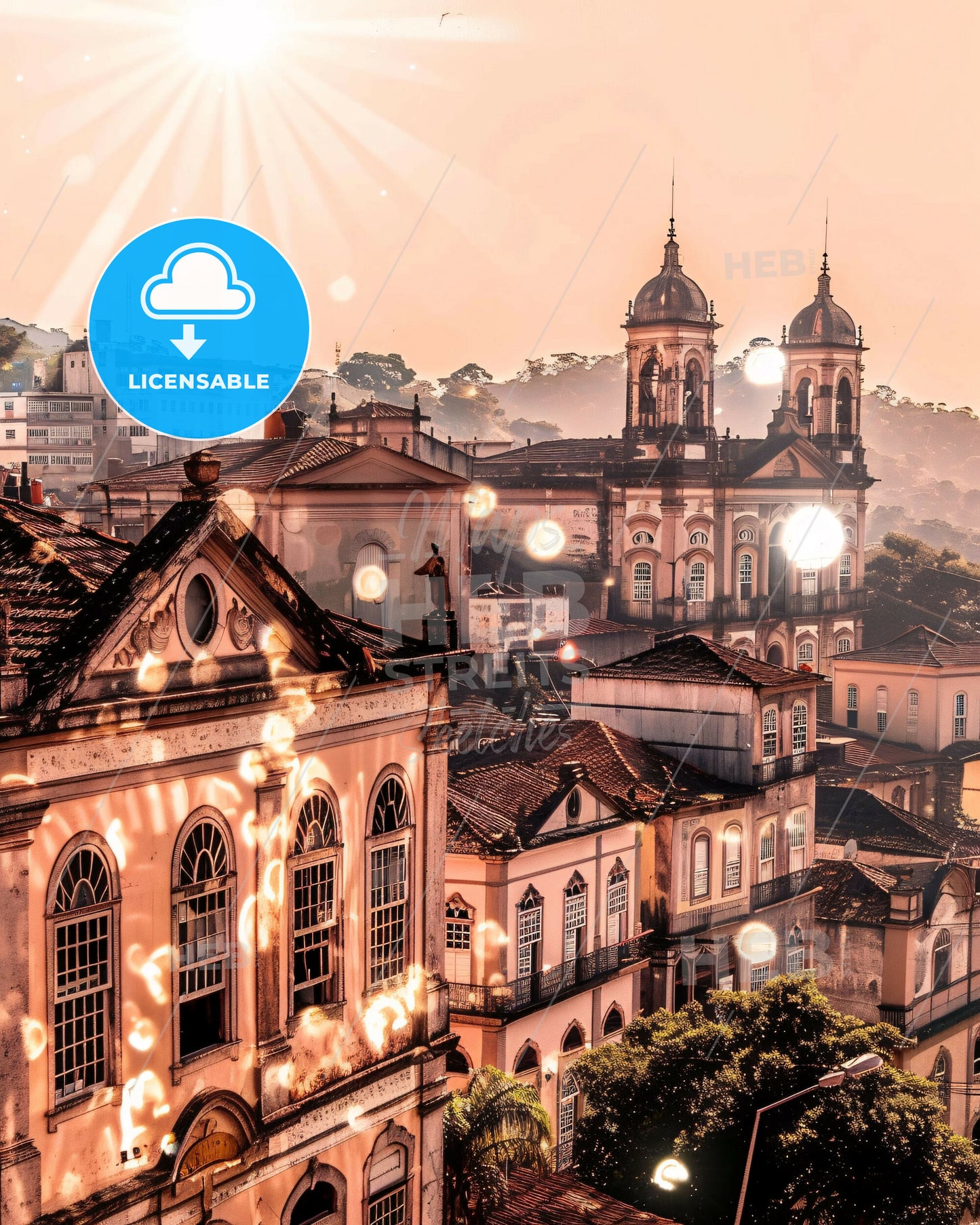 Ribeirao das Neves City Lights Icon Poster - A city with many buildings