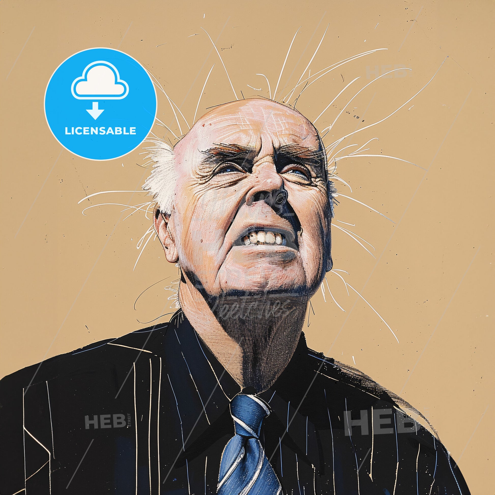 Richard Peery, Born: 1939, American real estate developer - A Man With White Hair And A Blue Tie