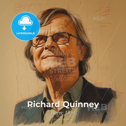 Richard Quinney, Born: 1934, American criminologist - A Man Wearing Glasses And Smiling Print Template