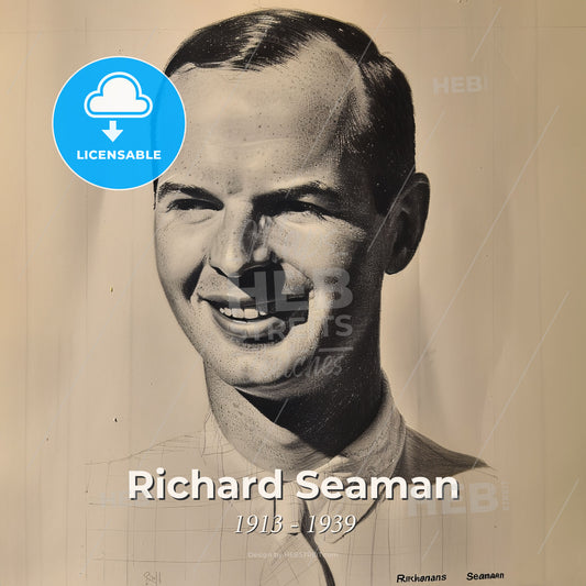 Richard Seaman, 1913 - 1939, British racing driver - A Man Smiling In A White Shirt Print Template