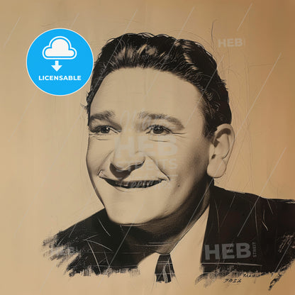 Richard Talmadge, 1892 - 1981, German-American stuntman and actor - A Man Smiling With A Smile