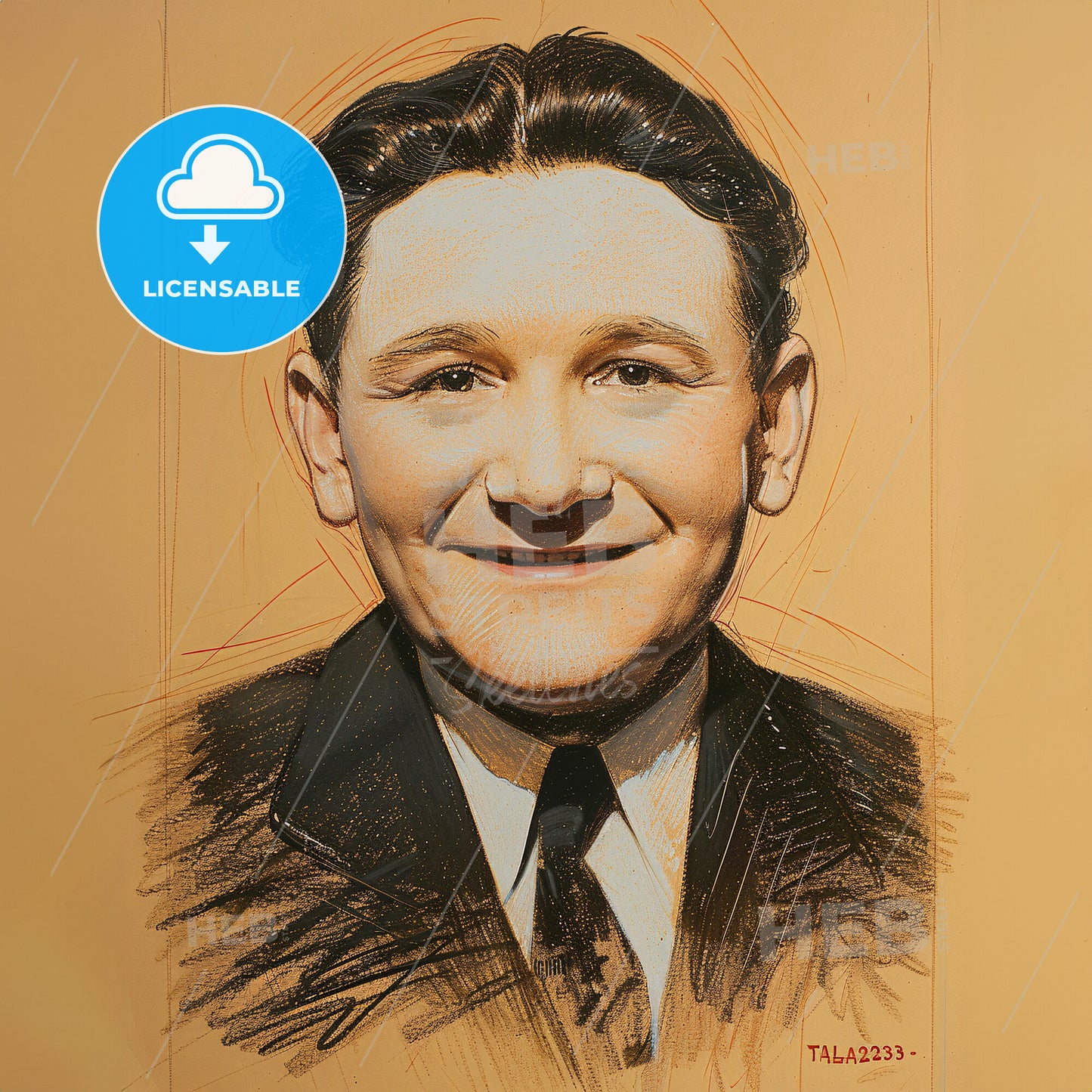 Richard Talmadge, 1892 - 1981, German-American stuntman and actor - A Drawing Of A Man