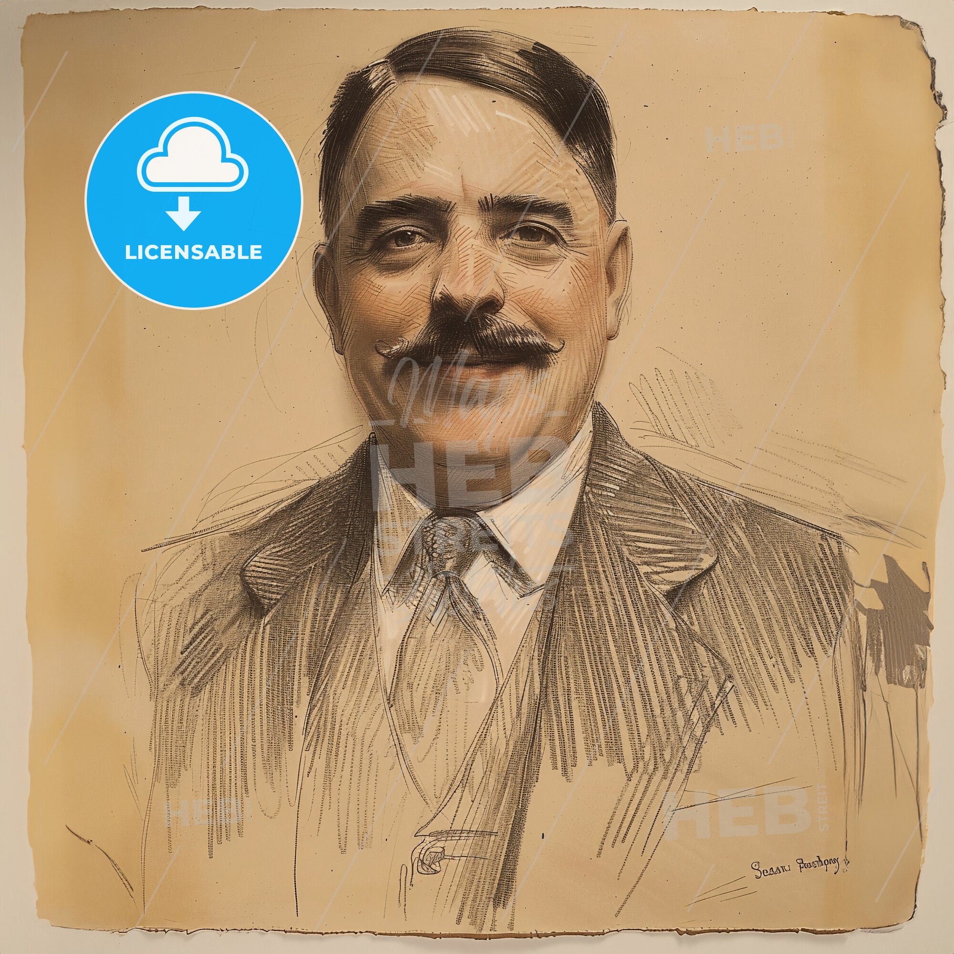 Richard Warren Sears, 1863 - 1914, American businessman - A Man With A Mustache