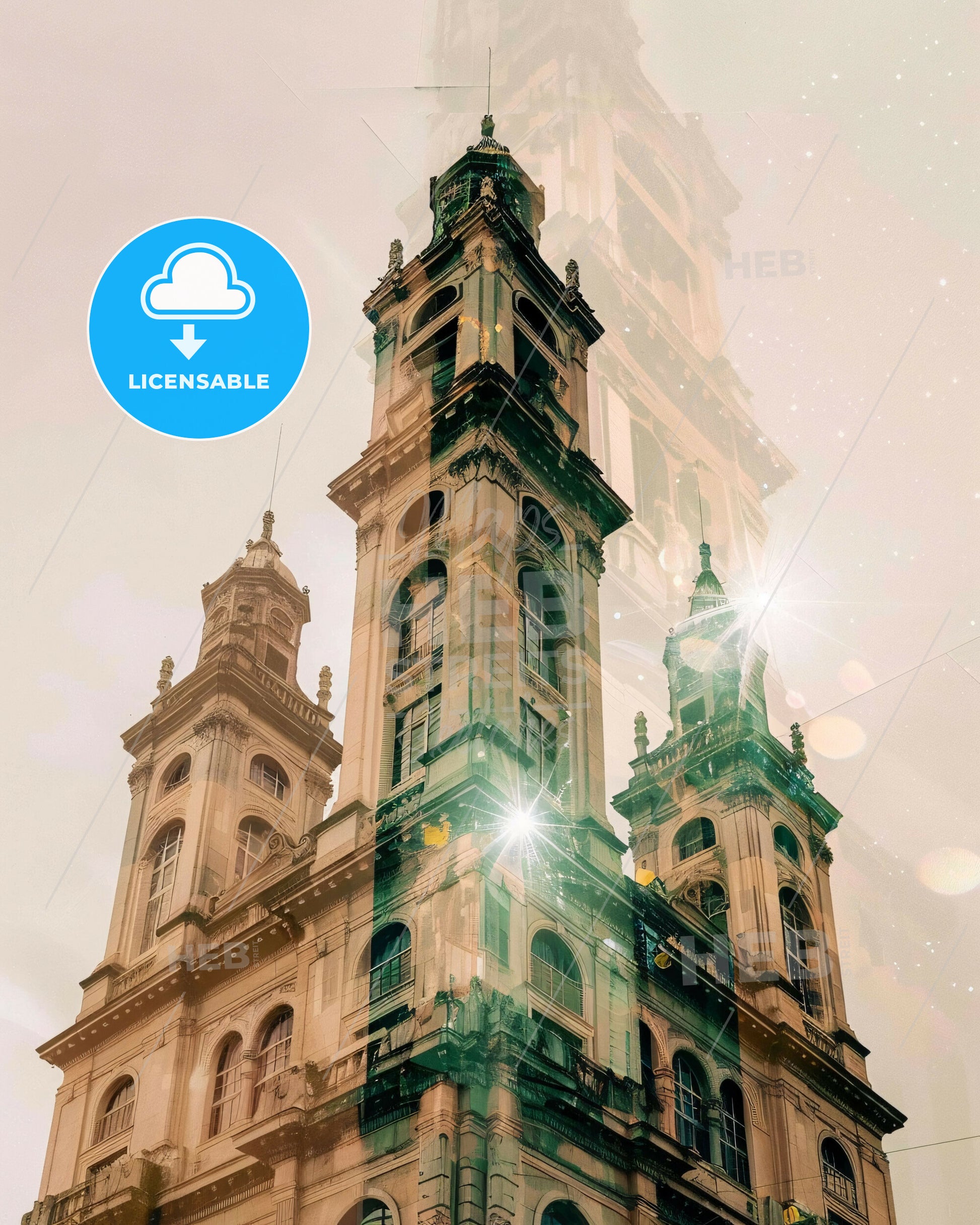 Rio Branco Skyline Composite Art Poster - A large building with many windows