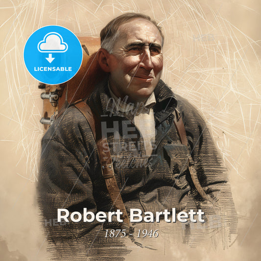 Robert Bartlett, 1875 - 1946, Canadian-American explorer - A Man Sitting On A Chair Print Template
