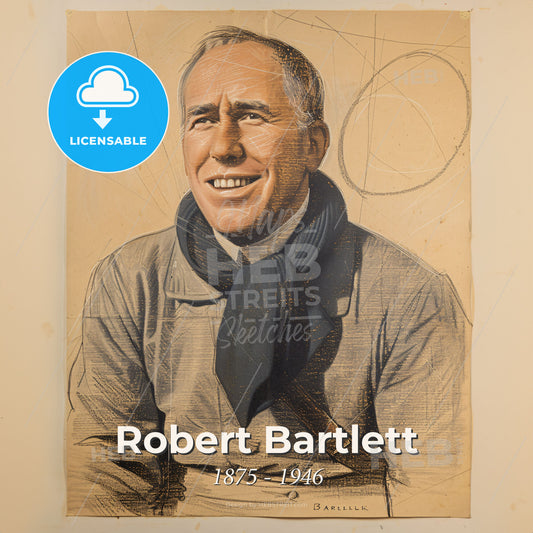 Robert Bartlett, 1875 - 1946, Canadian-American explorer - A Man Wearing A Scarf Print Template