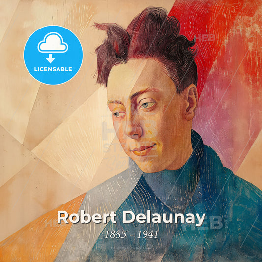 Robert Delaunay, 1885 - 1941, French painter - A Painting Of A Man Print Template