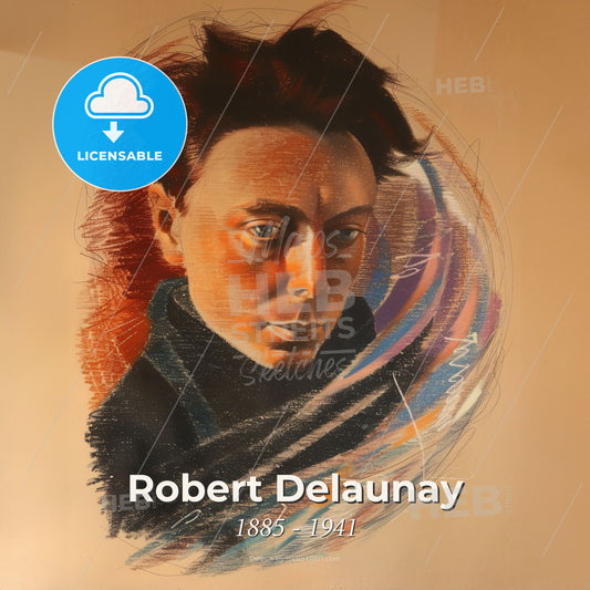 Robert Delaunay, 1885 - 1941, French painter - A Painting Of A Man Print Template