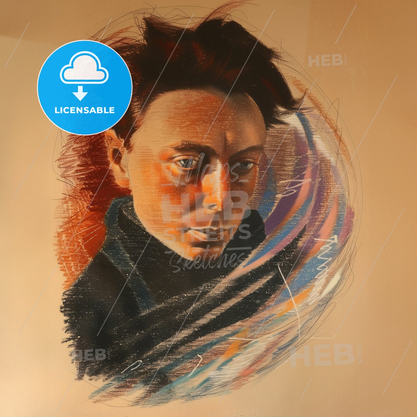 Robert Delaunay, 1885 - 1941, French painter - A Painting Of A Man