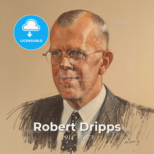 Robert Dripps, 1911 - 1973, American anesthesiologist - A Man Wearing Glasses And A Suit Print Template
