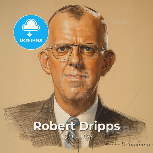 Robert Dripps, 1911 - 1973, American anesthesiologist - A Man Wearing Glasses And A Suit Print Template