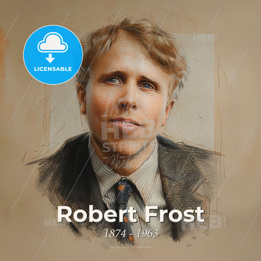 Robert Frost, 1874 - 1963, American poet - A Man In A Suit And Tie Print Template